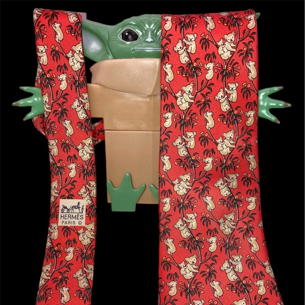 HERMES Silk Neck Tie. Koalas 🐨🐨 - Picture 3 of 6